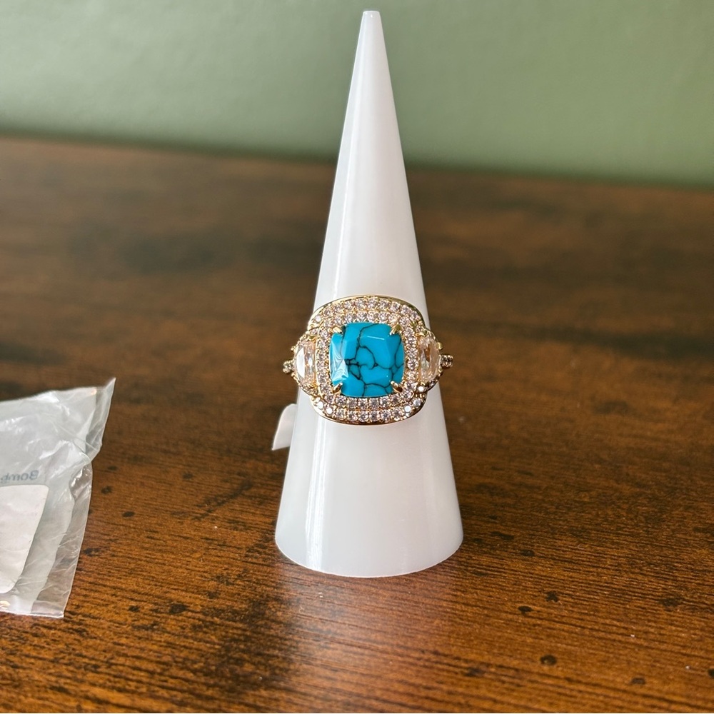 Bomb Party December Turquoise Birthday Ring size 7